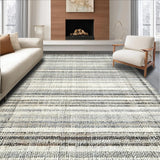 Ultra Soft Area Rug, Non Slip, Stain Resistant, Washable Area Rugs for Living Room, Bedroom, Reversible Black and White Striped Area Rug, Farmhouse Decor, Geomtric Spots(Gray)