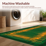 Ultra Soft Area Rug, Non Slip, Stain Resistant, Washable Area Rugs for Living Room, Bedroom, Contemporary Eclectic Animal Motif(Green)