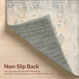 Beige Distressed Geometric Medallion(Beige)