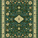 Ultra Soft Area Rug, Non Slip, Stain Resistant, Washable Area Rugs for Living Room, Bedroom, Beige Denim Boho Tapestry Area(Green)