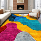 Ultra Soft Area Rug, Non Slip, Stain Resistant, Washable Area Rugs for Living Room, Bedroom, Absorbent Dirt-Resistant Patio Doormat for Summer Lifestyle(Yellow)
