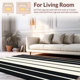 Elegant Neutral Toned Stripe Design(Black)