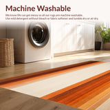 Amber Horizon with Faded Gradient Stripes in Burnt Orange and Brown(Beige)