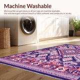 Ultra Soft Area Rug, Non Slip, Stain Resistant, Washable Area Rugs for Living Room, Bedroom, Colorful Southwestern Inspired Elegance(Purple)