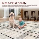 Classic Accent with Striking Alternating Lines and Minimalist Stripe Design(Beige)