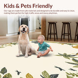 Kids Nursery Area Charming Jungle Scene(Beige)