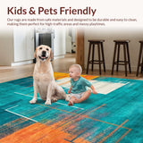 Artistic Multicolor Swirl Motif(Blue)