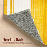 Ultra Soft Area Rug, Non Slip, Stain Resistant, Washable Area Rugs for Living Room, Bedroom, Chic Half Moon Bright Design(Yellow)