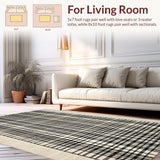 Farmhouse Abstract Black and Beige Design(Beige)