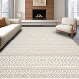 Ultra Soft Area Rug, Non Slip, Stain Resistant, Washable Area Rugs for Living Room, Bedroom, Rustic Tiled Patterned Appeal(Beige)