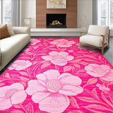 Ultra Soft Area Rug, Non Slip, Stain Resistant, Washable Area Rugs for Living Room, Bedroom, Stylish Plush Diamond Motif(Pink)