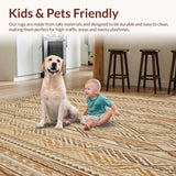 Intricate Jute Area With Elegant Diamond In Natural Tones(Beige)