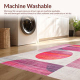 Ultra Soft Area Rug, Non Slip, Stain Resistant, Washable Area Rugs for Living Room, Bedroom, Bow-Shaped Rug with Bold Uno Reverse Symbol and Pink Gradient Style(Pink)