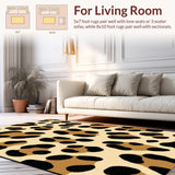 Ultra Soft Area Rug, Non Slip, Stain Resistant, Washable Area Rugs for Living Room, Bedroom, Cozy Shaggy Earthy Texture(Beige)