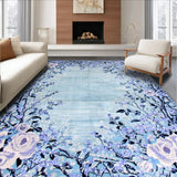 Ultra Soft Area Rug, Non Slip, Stain Resistant, Washable Area Rugs for Living Room, Bedroom, Dreamy Colorful Modern Motif(Blue)