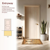 Ultra Soft Area Rug, Non Slip, Stain Resistant, Washable Area Rugs for Living Room, Bedroom, Rustic Warm Color Palette(Gold)