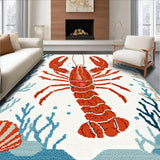 Coastal Chic Lobster Shell Motif(Red)