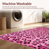 Ultra Soft Area Rug, Non Slip, Stain Resistant, Washable Area Rugs for Living Room, Bedroom, Cute Cozy Animalistic Flair(Pink)