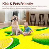 Ultra Soft Area Rug, Non Slip, Stain Resistant, Washable Area Rugs for Living Room, Bedroom, Fun Shaped Decorative Bath Accent(Yellow)