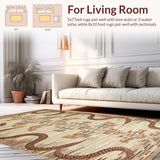 Elegant Beige Snake Motif(Beige)