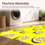 Ultra Soft Area Rug, Non Slip, Stain Resistant, Washable Area Rugs for Living Room, Bedroom, Vibrant Cheerful Decorative Element(Yellow)