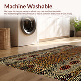Ultra Soft Area Rug, Non Slip, Stain Resistant, Washable Area Rugs for Living Room, Bedroom, Vintage Cozy Animal Print(Brown)