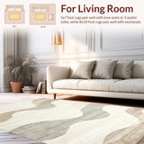 Sophisticated Monochrome Fluid Shapes(Beige)