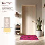 Ultra Soft Area Rug, Non Slip, Stain Resistant, Washable Area Rugs for Living Room, Bedroom, Vibrant Pink Animal Aesthetic(Pink)