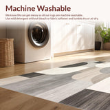 Modern Abstract Area Beige Grey Minimalist Geometric Throw(Beige)