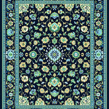 Ultra Soft Area Rug, Non Slip, Stain Resistant, Washable Area Rugs for Living Room, Bedroom, Vibrant Distressed Geometric Elegance(Blue)