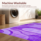 Ultra Soft Area Rug, Non Slip, Stain Resistant, Washable Area Rugs for Living Room, Bedroom, Vibrant Tie-Dye Colorful Aesthetic(Purple)