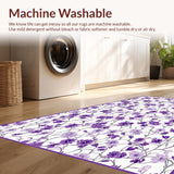 Ultra Soft Area Rug, Non Slip, Stain Resistant, Washable Area Rugs for Living Room, Bedroom, Radiant Circular Cozy Decor Element(Purple)