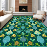 Chic Green Abstract Nature Motif(Green)