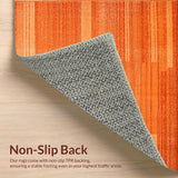 Ultra Soft Area Rug, Non Slip, Stain Resistant, Washable Area Rugs for Living Room, Bedroom, Sleek Modern Warm Palette(Orange)