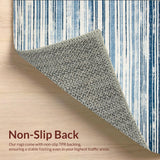 Ultra Soft Area Rug, Non Slip, Stain Resistant, Washable Area Rugs for Living Room, Bedroom, Rustic Coastal Charm Indoor Rug(Blue)