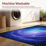 Ultra Soft Area Rug, Non Slip, Stain Resistant, Washable Area Rugs for Living Room, Bedroom, Mystical Stellar Color Palette(Blue)