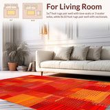 Bold Geometric Lava Motif(Red)