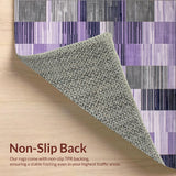 Ultra Soft Area Rug, Non Slip, Stain Resistant, Washable Area Rugs for Living Room, Bedroom, Abstract Geometric Purple Tones(Purple)