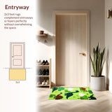 Ultra Soft Area Rug, Non Slip, Stain Resistant, Washable Area Rugs for Living Room, Bedroom, Whimsical Toy Animal Display Rug(Green)