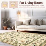Ultra Soft Area Rug, Non Slip, Stain Resistant, Washable Area Rugs for Living Room, Bedroom, Beige Garden Non Slip Low Pile Area(Beige)