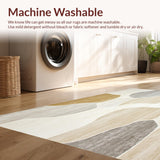 Modern Abstract Geometric Hallway Floor(Beige)