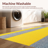 Ultra Soft Area Rug, Non Slip, Stain Resistant, Washable Area Rugs for Living Room, Bedroom, Soft Plush Non Slip Tub Mat for Minimalist Bathrooms(Yellow)