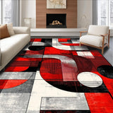 Ultra Soft Area Rug, Non Slip, Stain Resistant, Washable Area Rugs for Living Room, Bedroom, Modern Artistic Audio Vibes(Red)