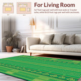 Ultra Soft Area Rug, Non Slip, Stain Resistant, Washable Area Rugs for Living Room, Bedroom, Bold Graphic Animal Patterned Rug(Green)