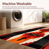 Ultra Soft Area Rug, Non Slip, Stain Resistant, Washable Area Rugs for Living Room, Bedroom, Southwest Arrow Black Red Living Room Rug(Red)