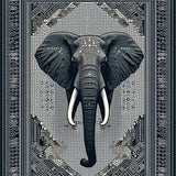 Modern Visual Elephant Iconography(Gray)