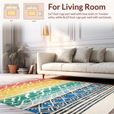 Charming Earthy Rainbow Motif(Red)