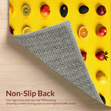 Ultra Soft Area Rug, Non Slip, Stain Resistant, Washable Area Rugs for Living Room, Bedroom, Yellow Fruit-Themed Bedroom Water Absorbent Mat(Yellow)