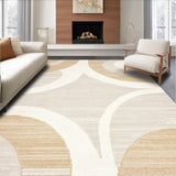 Ultra Soft Area Rug, Non Slip, Stain Resistant, Washable Area Rugs for Living Room, Bedroom, Elegant Area with Gentle Swirls and Contemporary Flair(Beige)