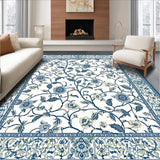 Ultra Soft Area Rug, Non Slip, Stain Resistant, Washable Area Rugs for Living Room, Bedroom, Rustic Hand-Painted Nature Scene(White)